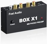 Fosi Audio BOX X1 Phono Preamp for MM Turntable Mini Stereo Audio Hi-Fi Phonograph/Record Player Preamplifier with 3.5MM Headphone and RCA Output with DC 12V Power Supply