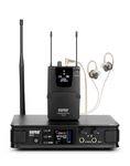 SGPRO Wireless in-Ear Monitor System, IEM System with Metal Transmitter, Bodypack Receiver Monitor Earphones, 85 Adjustable Frequencies 262ft Operation for Bands, Studio & Events