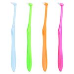 Ouligay 4 Pieces Tuft Toothbrush Single Tufted Toothbrush Tufted Brush End-tuft Interspace Toothbrushes Compact Interdental Toothbrush Soft Trim Toothbrush for Orthodontic Braces Detail Cleaning