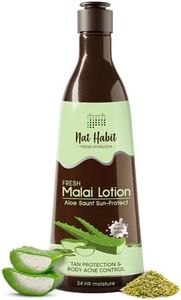 Nat Habit Fresh Whipped Body Lotion, Aloe Saunf Sun Protect Malai Lotion, Detan Hydration, Body Acne Control & 24 Hours Moisture, 250 ml (Pack of 1)