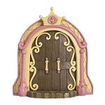 HEEPDD Garden Fairy Door Decoration, Fairy Door for Trees Miniature Fairy Garden Outdoor Decor Accessories Yard Art Sculpture Decoration (#12)