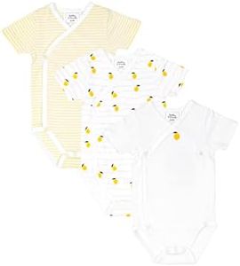 Stellou & friends Body pour bébé, 100 % coton biologique, lot de 3, vêtements doux et de qualité supérieure pour enfants garçons et filles, body à manches longues et manches courtes, certifié Oeko-Tex