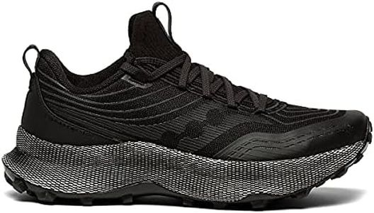 Saucony Men's Endorphin Trail Health Care Professional Shoe, Black/Gravel, 12 US