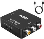 ABLEWE RCA to HDMI Adapter,AV to HDMI Converter, 1080P Mini RCA Composite CVBS Video Audio Converter Adapter Supporting PAL/NTSC for TV/PC/ PS2/PS3/ STB/Xbox VHS/VCR/Blue-Ray DVD Players