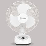 MrRight by Fippy MR-5912 12 inches Oscillating Rechargeable Fan || Battery Fan || 1 Year Home Service Warranty AC/DC Table fan