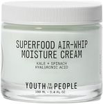 Youth To The People Superfood Air-Whip Moisture Cream Jumbo - Kale + Green Tea Hyaluronic Acid Face Moisturizer, Smooths + Hydrates Up to 48HR with Dewy Glow, Non-Greasy Lightweight Gel - 3.4 fl oz