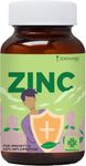 ZEROHARM Zinc Tablets | Plant Based Zinc Supplement | Strengthens Immunity | Healthier Skin | Reduces Acne | Improves Iron Absorption | Healthy Heart Functioning - 60 Count