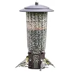 Perky-Pet 334-1SR Squirrel-Be-Gone Max Large Wild Bird Feeder with Flexports, Squirrel Proof Bird Feeder with Weight-Activated Perches - 4LB Seed Capacity