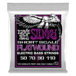 Power Slinky Flatwound Short Scale Electric Bass Strings 50-110 Gauge