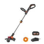 WORX Nitro 20V 13" Cordless String Trimmer with Brushless Motor, 3-in-1 Grass Trimmer Edger Mini-Mower, Lightweight Weed Trimmer COMMAND FEED Instant Line Advancement WG173– Battery & Charger Included