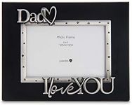 LASODY "Dad I Love You Expressions Sentiment Picture Frame, 4x6 inch, Black, Photo Gift for Papa, Grandpa, Family, Display on Tabletop, Desk