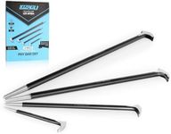 LOZAGU 4-Piece Rolling Head Pry Bar Set for Garages, Heavy Duty Pry Bar Set, 6-Inch, 12-Inch, 16-Inch, 20-Inch.