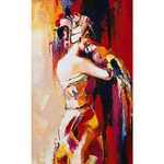 Pitaara Box Woman Portrait with Parrot | Canvas Painting for Bedroom & Living Room | Engineered Wood Frame | 16 x 25.8 inch (41 x 66 cms)