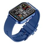 pTron Pulsefit Ace Smartwatch with 2.01" Full Touch Display, Bluetooth Calling, 600 NITS, Metal Frame, 100+ Watch Faces, HR, SpO2, Sports Mode, Voice Assist, 5 Days Battery Life & IP68 (Blue)