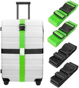Luxebell Luggage Straps Suitcase Belt Travel Accessories Heavy Duty Strap 4-Pack 6.56ft