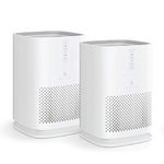 Medify MA-14 Air Purifier with True HEPA H13 Filter | 470 ft² per Hour for Smoke, Odors, Pollen, Pets | 99.9% Removal to 0.1 Microns | White, 2-Pack