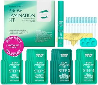 5 Step Eye Brow Lamination Kit - Eyebrow Kit for Women with Brow Lamination Gel & Brow Brushes - Advanced Eye Brow Stencil Kits for Beauty Care - At Home Eyebrow Lamination Kit