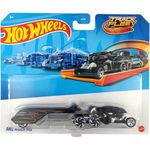 Hot Wheels Track Fleet, 1:64 Rag Rider Rig Die-Cast Toy Vehicle, Combined Cab & Trailer That Works on Tracks 3 Years & Above