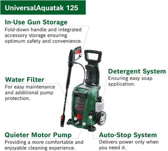 Bosch UniversalAquatak 125 High Pressure Washer – 1500W, 125 Bar