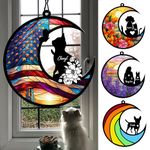 Personalized Cat Memorial Suncatcher Custom Name Cat Breeds Suncatcher Ornament Loss of Cat Sympathy Gift for Cat Lover-3.93"