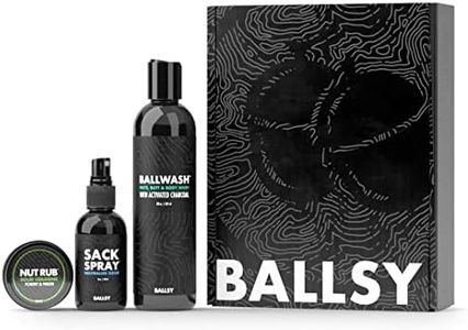 Ballsy Sack Pack, Men's Fresh Kit, Includes Body Wash, Deodorizing Spray and Cologne Rub, Men's Body Care, Ball Wash for Men Gift Pack, Forest & Fields