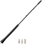 MAX COOL 16'' Car Power Antenna Radio AM FM Signal Antenna Mast Aerial Replacement Suitable for Nissan Navara 2005-ON Black