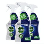 Dettol Protect 24 hour Antibacterial Disinfectant Multi Surface Spray Cleaner - Ocean Fresh - 460ml x 3