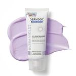 DERMDOC SPF 50 Ultra Violet Brightening Tinted Sunscreen with 4% Niacinamide, 100g | PA +++ | With Purple Tint | Evens Skin Tone | Lightweight | UVA & UVB Protection | Zero White Caste | Strengthens Skin Barrier | Ultra-Light & Non-Greasy