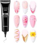 Makartt 3D Nail Gel - Nail Art Sculpting Gel Nail Glue 15g No Wipe Clear Gel Polish for Nail Designs Winter DIY Nail Art for Drawing, Molding, Sculpture and Valentines Day Decoration