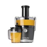 Nutribullet NJB-100 Centrifugal Juicer, Stainless Steel Sieve, W, 800 milliliters, Graphite