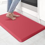 LifeKrafts New Anti Fatigue Floor Mat Thick Perfect Kitchen Mat, Standing Desk Mat. Comfort at Home, Office, Garage 52x100x1.8 cms (RED)