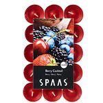 Spaas 30 Scented Tealights in Flatpack, 4.5 Hours, Berry Cocktail,Wine Red