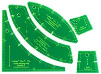 Quilter's Paradise Slit N Sew Double Wedding Ring Set Templates - Acrylic, none