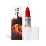 Be At One Be Happy Lipstick, Matte Lip, Long Lasting Colour, Hydrating & Moisturising for Lips, Smudge Proof, Vegan, Paraben Free, Cruelty Free Vegan Makeup, Highly Pigmented Bold Red Color, 0.12 Oz