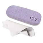 Kono Hard Shell Eyeglasses Case Portable Protective Case for Glasses and Sunglasses Storage (Purple)