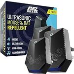 AMZ BRAND Ultrasonic Mouse Repellent 3 Pack - Rat Repellent - 4 Working Modes - Silent Mode - Non-Toxic - Effective against Mice and Rats - Radiation free