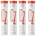 Wellbeing Nutrition Vitamin C + Zinc | Natural and Organic Immunity Booster | 100% RDA Vitamin C (64 Effervescent Tablets)