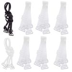 Rovtop 8 pairs 45CM Invisible Transparent Adjustable Bra Straps- 6 pairs Transparent Adjustable Straps and 2 pairs Halter BRA Straps Kit