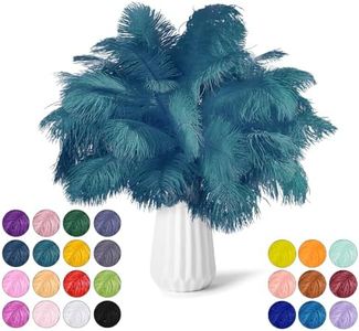 NEWONG 30pcs Blue Green Ostrich Feathers Natural Bulk 11-14inch(28-35cm) Vase Craft Wedding Home Party Centerpieces Christmas Day Decoration