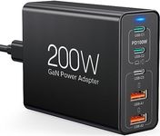 200W USB C Fast Charger 5-Port Char