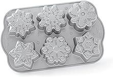 Nordic Ware Frozen Snowflake Cakelet Pan, Metallic