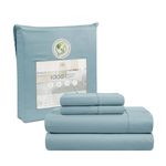 1000 Thread Count Bed Sheets Set for Queen Size Bed - Sateen Weave, Luxury Deep Pocket Sheets, Premium Hotel Quality, Egyptian Cotton Blend (Queen, French Blue)