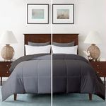 MammaYo Razzai Summer Season 100 GSM Ac Comforter Super Soft Fluffy Revesible Comforter (92" x 106" Inches/233cm x 269cm) - King Size Comforter|Silver/Dark Grey