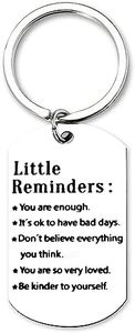 Inspirational Encouragement Gifts for Girls Boys Christmas Birthday Gifts for Daughter Best Friend Sister Daily Affirmation Little Reminders Keychain for Women Men