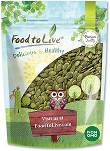 Food to Live - Raw Pepitas, 2 Pounds Non-GMO Verified, Pumpkin Seed Kernels, Unsalted, No Shell, Vegan, Kosher, Keto, Bulk. Wholesome Snack. High in Protein, Essential Fatty Acids. Great for Baking.