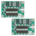 Fasizi 2Pcs battery protection board 3S 12V 40A lithium battery charger protection board BMS board with equilibrium charging