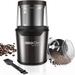 LINKchef Coffee Grinder Electric and Spice Grinder, Herb Grinder, Coffee Bean Grinder, Wet and Dry Grinder With 1 Removable Stainless Steel Bowl, Max 80g Capacity, 12 Cups Coffee, Black