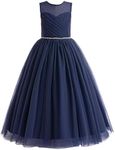 Glamulice Navy Blue Flower Girl For