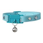 Kittyrama Cat Collar with Bell. As Seen in VOGUE. Breakaway, Quick Release, Hypoallergenic, Vet Approved. Lightweight Kitten Collar. Soft & Comfy. Aqua