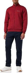 Champion Legacy Sweatsuits-Poly-warpknit Full Zip Chándal Deportivo, Rojo Oscuro TRD Azul Marino, S Hombres
